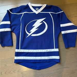 Blue and White Hockey Jersey